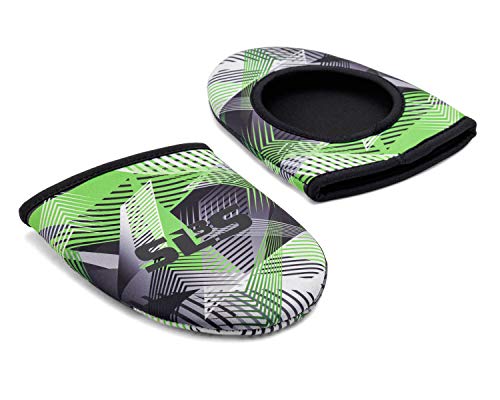 SLS3 Cycling Shoe Cover - Toe Covers - Bike Shoe Covers Neoprene Cold Weather – Biking Foot Covers Cycle Road Bike - Windproof Waterproof - No More Cold Feet (Green Geo, L/XL) - Thumbnail 3
