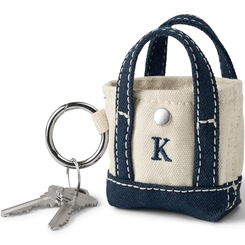 Lands' End Tote Micro Canvas Natural Navy miniatura 1