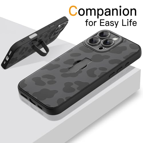 Coque léopard iPhone 16 Pro Max antichoc - L'accessoire mode noir pour vos sorties - 4