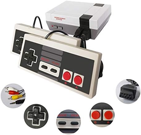 Classic Mini Retro Game Console with Built-in 620 Games and 2 Classic Controllers, AV Output Video Games for Kids, Children Gift, Birthday Gift Happy Childhood Memories