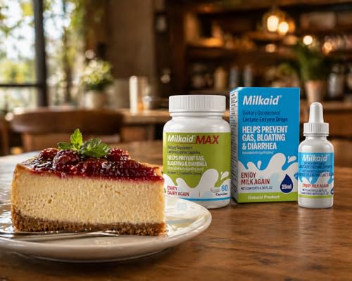 Milkaid Lactase Enzyme Drops & Capsules Bundle