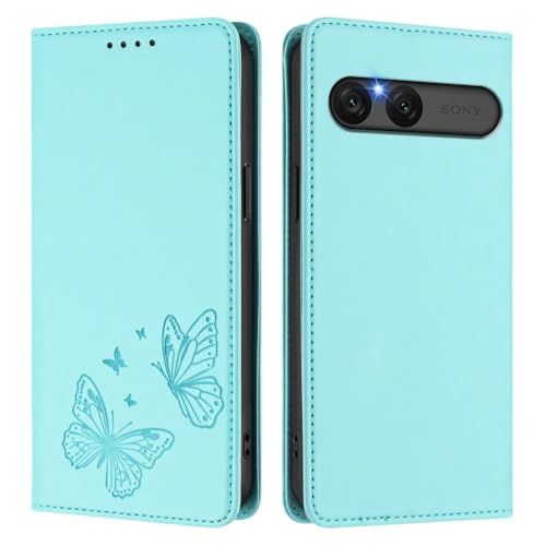 Housse Sony Xperia 10 VII 2025 avec fermeture aimantée et motif papillon