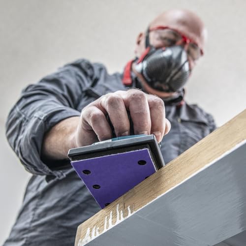 Trend Schleifpads 80 x 133 mm, Körnung 180, 10 Stück, Folienschleifmittel für Ausblenden und Oberflächenveredelung, AB/133/180A