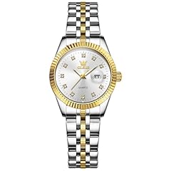 White Dial/Gold Silver Strap