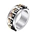 AMZCOM Anillos de giratorios para Hombres Que giran, Anillos inquietos para Adolescentes ansiosos, Juguetes giratorios para Dedos de Doble Engranaje para aliviar la ansiedad, Bandas de Boda,9