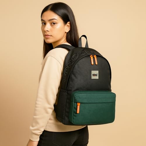 Image of MONKEY TROOPERS Shaggy Plus Backpack, Water-Resistant, 15 Inch Laptop Compartment, Quick Access & Zippered Pockets, 16L Capacity
