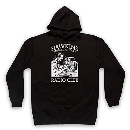 Sweat a capuche Stranger Hawkins Middle School Radio Club pour adultes