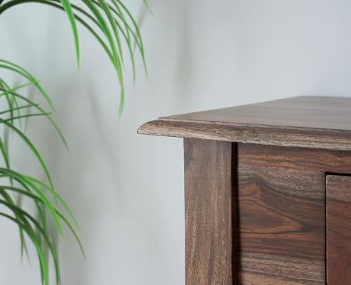 Image of Solid Sheesham Wood Console Table for Living Room Furniture | Hallway Enteryway Console for Home and Office | (Natural Brown Finish-03)
