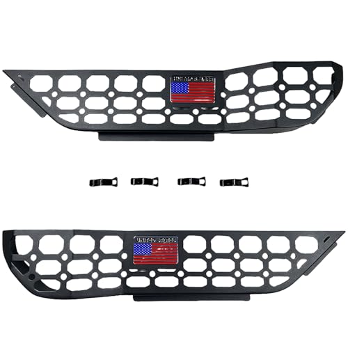 Image of Front Door Metal Pocket Molle Panels Compatible with 2018-2025 Wrangler JL 2 /4 Door & 2020-2025 Gladiator JT | Aluminum Flag Style| Steel Storage Box Replaces The Weak Saggy Net