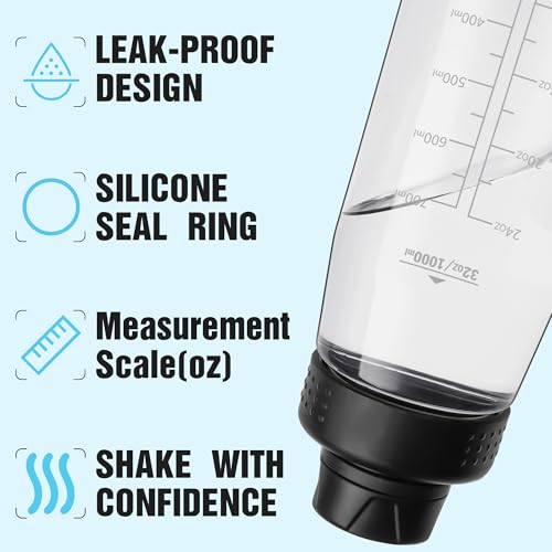 Image of 32oz Clear Water Bottle - BPA-Free Tritan Plastic, Fast Flow Spout Lid, Wide Mouth & Leakproof Design Hiking Water Bottle Suitable for Travel, Outdoors, Gym, Travel, Home, School(Clear-Black)