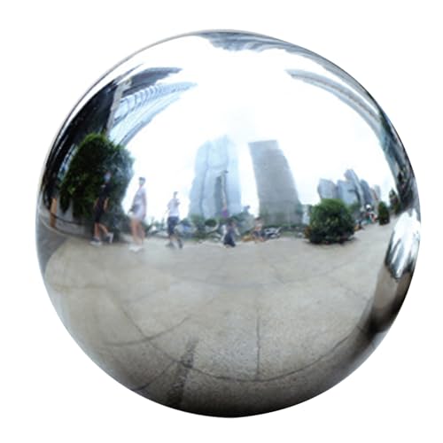 Weduspaty Gazing Ball Spiegel Gepolijst Glad Holle Rvs Gazing Globe Reflecterende Decoratieve DIY Plated Gazing Ballen voor Garden Plaza, Zilver
