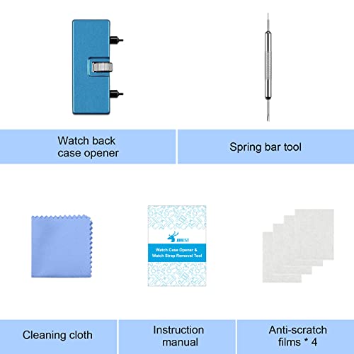 Jorest Uhr Batteriewechsel Werkzeug, Uhrenwerkzeug Gehäuseöffner dient zum Drehen des geöffneten Uhrendeckels, Uhrenöffner, Uhrenarmband austauschen, Kratzfeste Folie, federstegwerkzeug, Anweisung