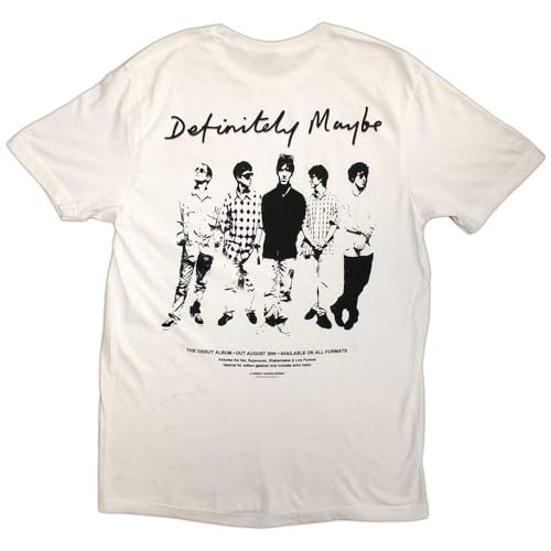 Rock Off officially licensed products Oasis Definitely Maybe Promo T Shirt S White