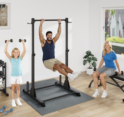 Jusgym Pull Up Station, Strength Training Workout Pull Up Bar Free Standing for Home Gym, Adjustable Heavy Duty Pullup Bar Station Outdoor/Indoor, 600LBS Weight Capacity - Image 3