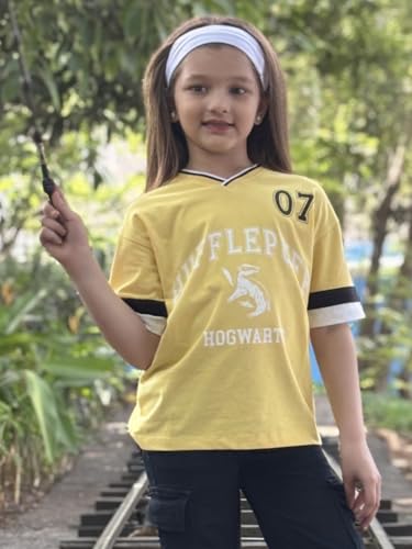 Image of Nap Chief Kids Official Harry Potter Printed Cotton T-Shirt | Casual Wear Tee for Boys & Girls