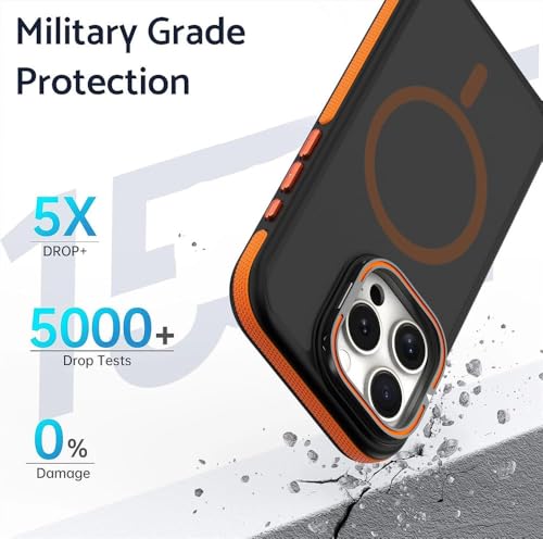 Coque de téléphone pour iPhone 16 Pro support magnétique gris