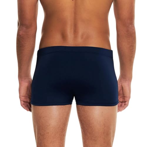 Sunga Boxer Masculina Verão Praia Piscina Lateral Larga Beach Tenis (AZUL, G)