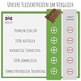 MERVELA® Lamm Fleischstreifen | 500 Gramm | Chewies | getreidefreie Hundeleckerli | Kaustreifen | hoher Fleischanteil | Kausnack für Hunde | Belohnung | Training Fleischstreifen
