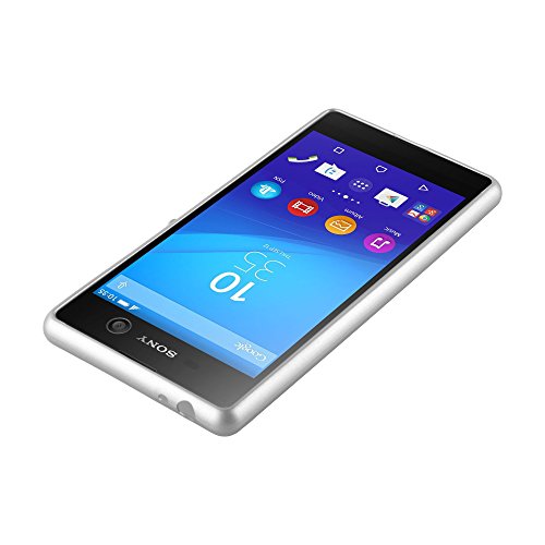 Cadorabo Case Compatible With Sony Xperia M5 In Metallic Silver - Shockproof And Scratch Resistant Tpu Silicone Cover - Ultra Slim Protective Gel Shell Bumper Back Skin #TOP7