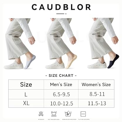 Caudblor Men Thin No Show Socks for Loafer, Invisible Low Cut Liners No See Non Slip Sock 6 Pairs - Image 7