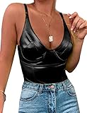Women's Neon Bodysuit for Women Teddy Sleeveless Sling Tops Satin Bodysuit Corset Bodysuit Top