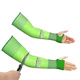 Schwer ANSI A6 Cut Resistant Sleeves, Lightweight Comfort Farmers Defense and Gardening Sleeves, Ultra-Thin 21-Gauge Arm Protection Sleeve for High Risk Works, Yard, Thin Skin, Sport & Outdoors （M）