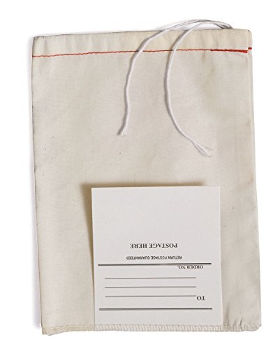 Drawstring Mailing Bag w/Tag, 7x5in, PK100