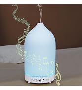 Gooamp 200ML White Noise Ceramic Diffuser,Sleep Sound Machine with 20 Natural Soothing Sounds, 7 ...