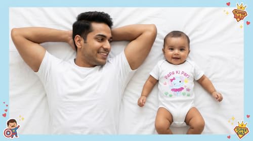 Image of Lillypupp Cotton Body Suit For New Born Baby Boy Girl Made To Express Love For Fathers /Daddies. Half Sleeves Romper Bodysuit Clothes For Infant Toddler Boys Girls.