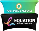 UV Center Custom Table Cloth Cover 6ft with Business Logo or Your Text Custom Stretch Personalized Tablecloth Customize with Logo (TH925)