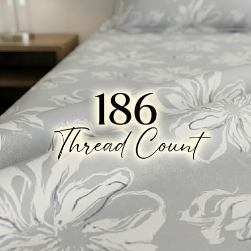 Image of Mafatlal 186 TC Metro Cotton Double Bedsheet | 90 x 100 Inch | Smooth Soft Cotton with 2 Pillow Covers | Comfortable Double Bed Sheet | Cement Grey