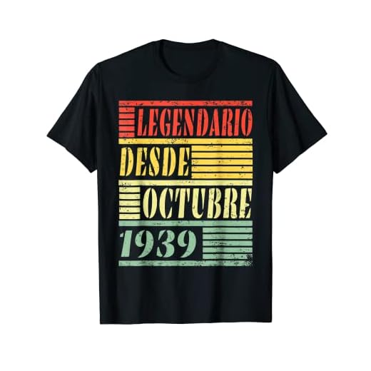 83 Años Cumpleaños Octubre 1939 Hombre Mujer Octubre Camiseta