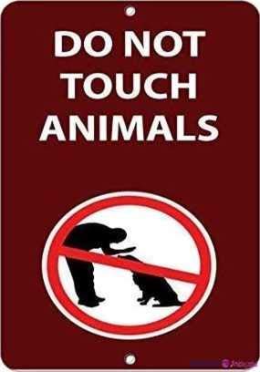 �X�g���[�g�T�C���x���v���[�N Do Not Touch Animals Activity Park S �A���~�j�E�����^�� �ǂ̑����p 8x12�C���` �I�t�B�X�T�C�� ���O&���� �u���L�Ŕ�