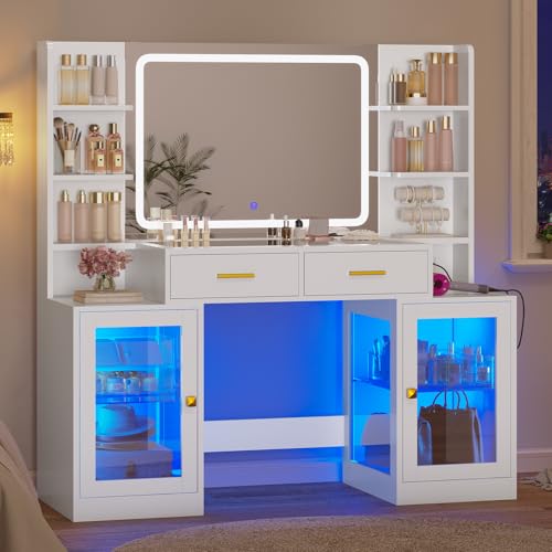 ADORNEVE Makeup Vanity with Lights and Mirror