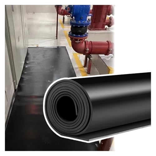 ERRULAN Large Insulating Rubber Floor Mats, Distribution Room Rubber Floor Roll for Power Electrician, Distribution Room/Workshop Waterproof Safety Mat Insulated(1/8 in,7ft)
