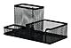 Q-Connect KF16572 Schreibtisch-Organizer/Schwarz/Schreibtischorganizer/Mesh Metall Büro-Organizer Desk Organizer/mit Gummifüßen/ 20,5 x 10,3 x 9,8 cm