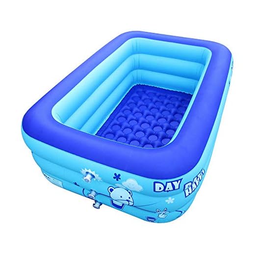ECOiNVA Inflatable Swimming Pool Bathtubs Hot Tubs with Electric Air Pump (130cm)