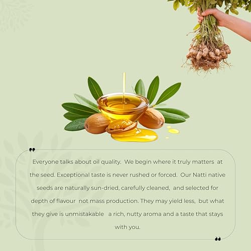 Image of SHREE AANANTAM Cold Pressed 100% Pure & Natural Kachi Ghani Groundnut Oil /Peanut Oil - 1 Litre