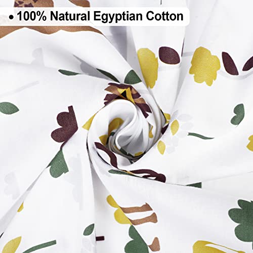 Phf 100% Cotton Crib Sheets Fitted 2 Pack, Soft Breathable Comfortable Baby Sheet Set For Boys Girls Neutral,Premium Crib Sheets Fits Standard Crib And Toddler Mattress 28In X 52In, Jungle Animals #TOP3
