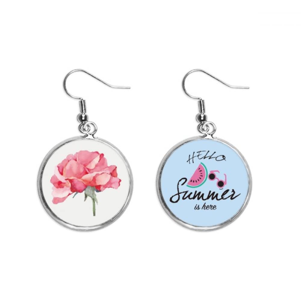 Pendientes de sandía y clavel con diseño artístico ligero 5