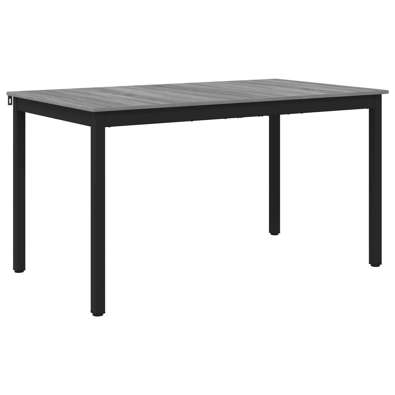 Table à manger rectangulaire stable et durable en métal et bois 140 cm