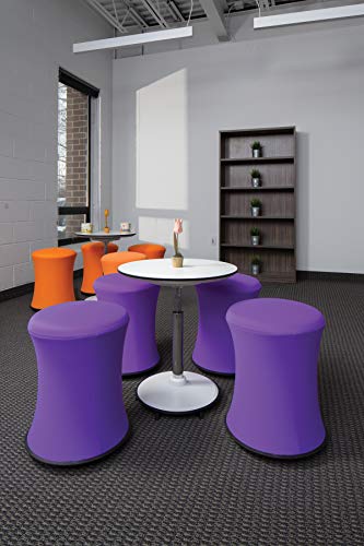Image of Office Star Active Seating Adjustable 18-26 Inch Height and 360-Degree Wobble Design Stool with Non-Slip Base, Orange