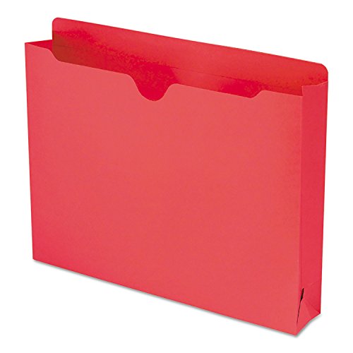 Carpeta de archivo Letter roja con pestaña de 2 capas y fuelle de 5 cm