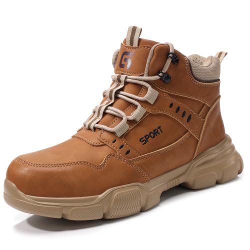 Image of Steel Toe Boots for Men Lightweight Men's Safety Work Boots
