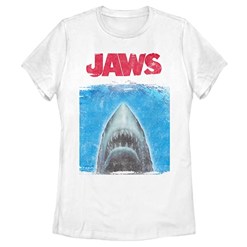 Jaws Womens Open Water Short Sleeve Crew Tee White