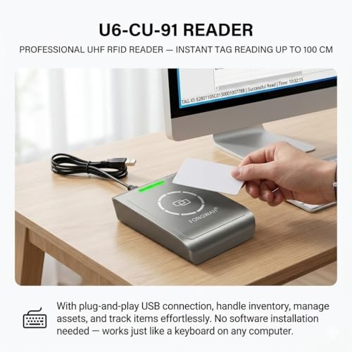 Fongwah Desktop Gen 2 UHF Reader/Writer ISO18000-6C bis zu 1 Meter Lesedistanz mit Konfigurationstool und kostenlosem SDK