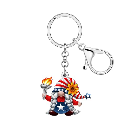 Drapeau américain en acrylique brillant pour ce porte-clés de sac et de clés haut de gamme