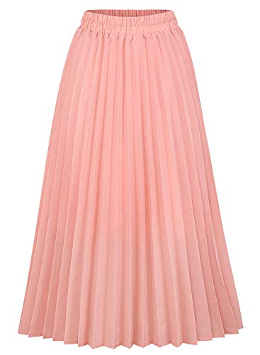 CHARTOU Womens Chic Elastic High Waisted A Line Leopard Print