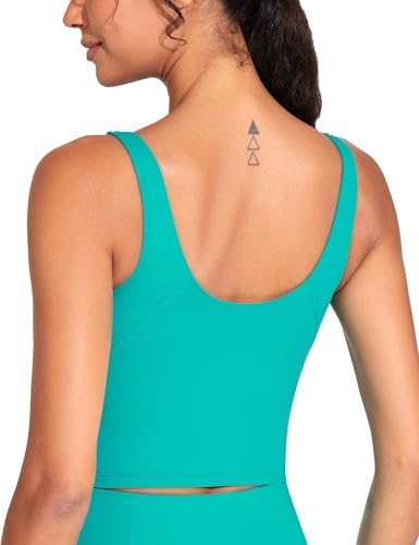 Image of THE GYM PEOPLE Womens' Sports Bra Longline Wirefree Padded with Medium Support