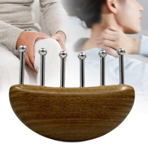 Peine masaje Gua Sha de mano: cepillo versátil y ergonómico para cuidado capilar 6